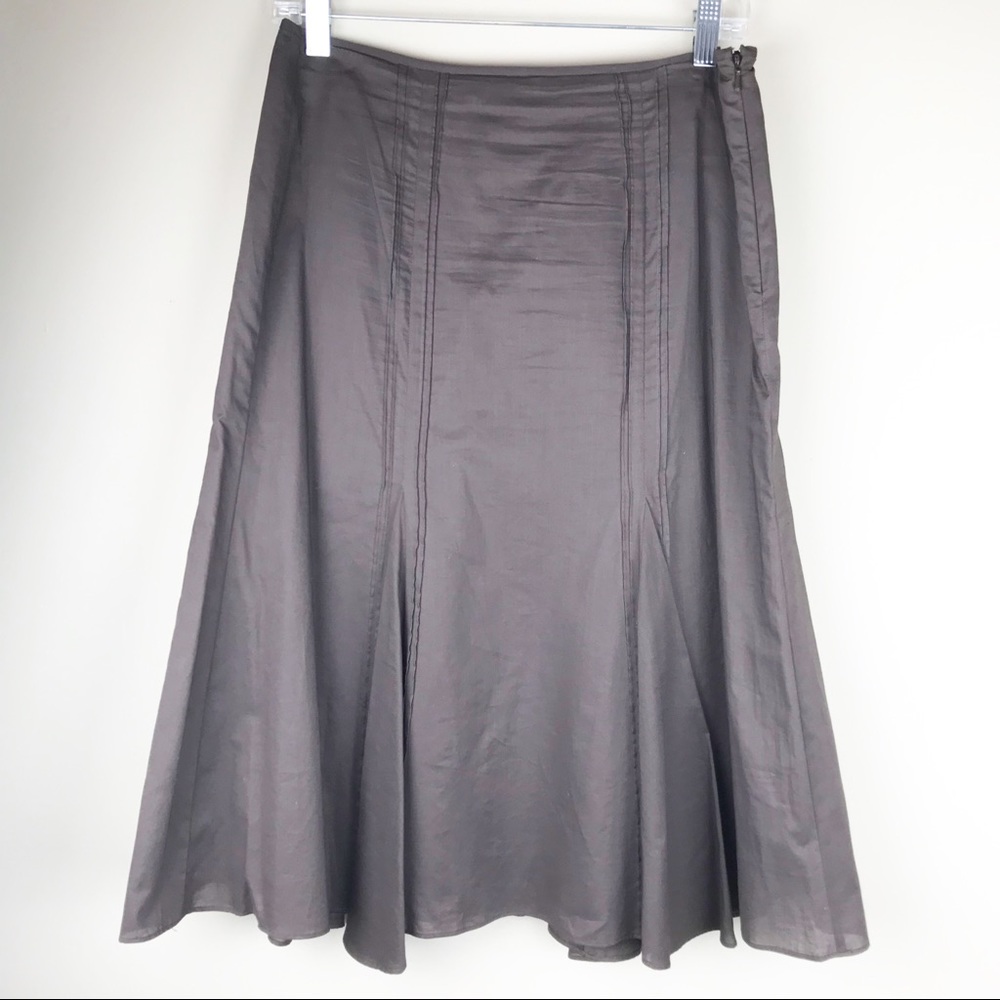 Chaps Gray A-Line Skirt